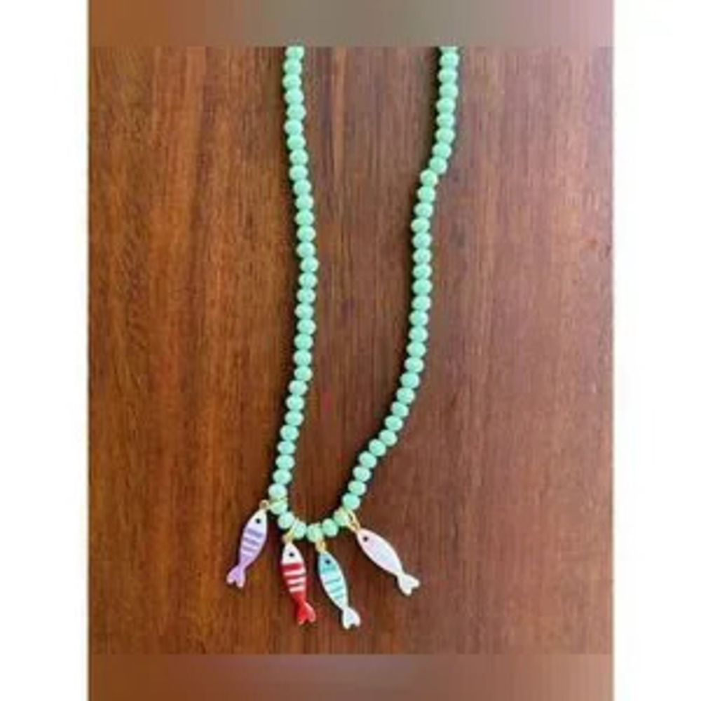Beaded?fish necklace N2085